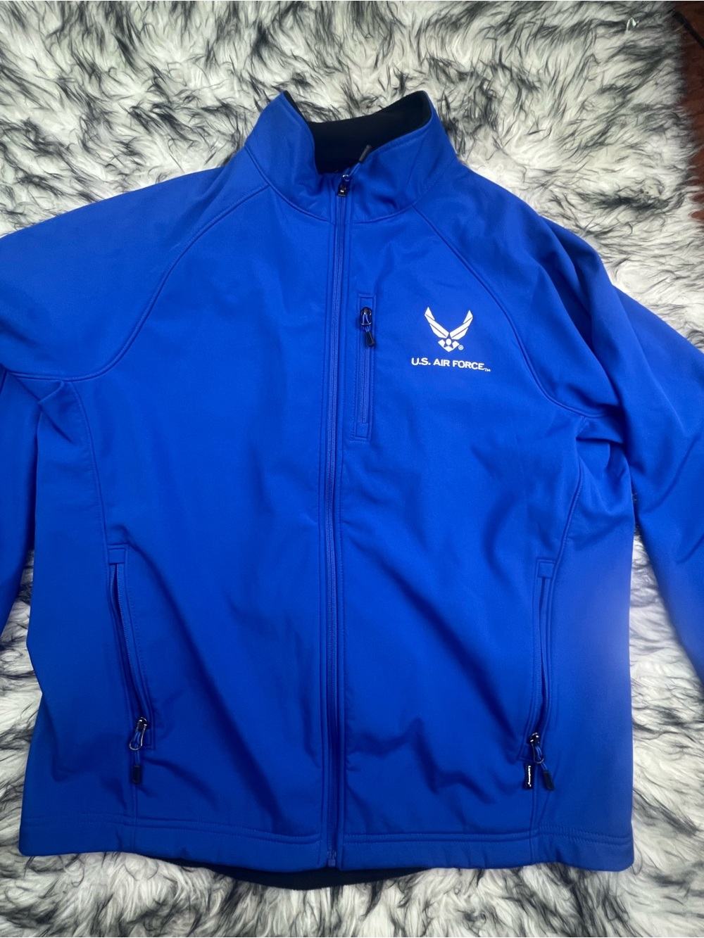 AIR FORCE SOFT SHELL JACKET (ROYAL)  Men's Blue Softshell Jacket